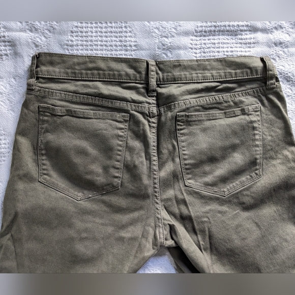 J.Crew Toothpick olive skinny crop with red stripe - Picture 6 of 6